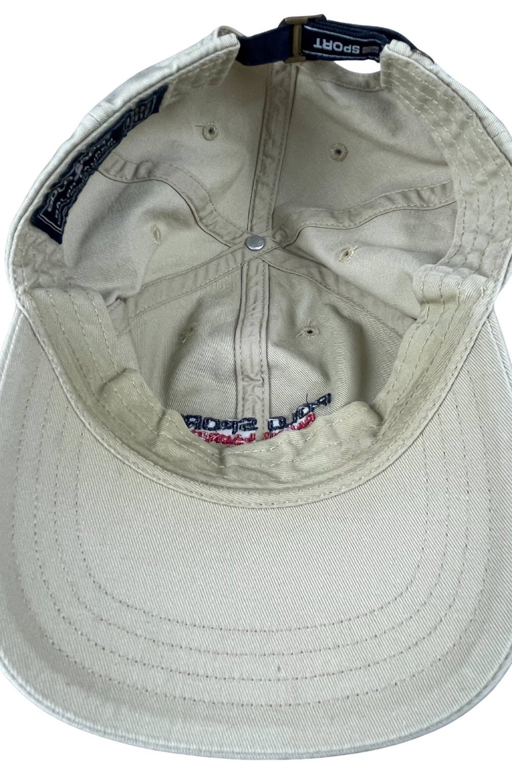 1990s Polo Sport RL “Flag Logo” Cap - Beige, OSFA, Taiwan