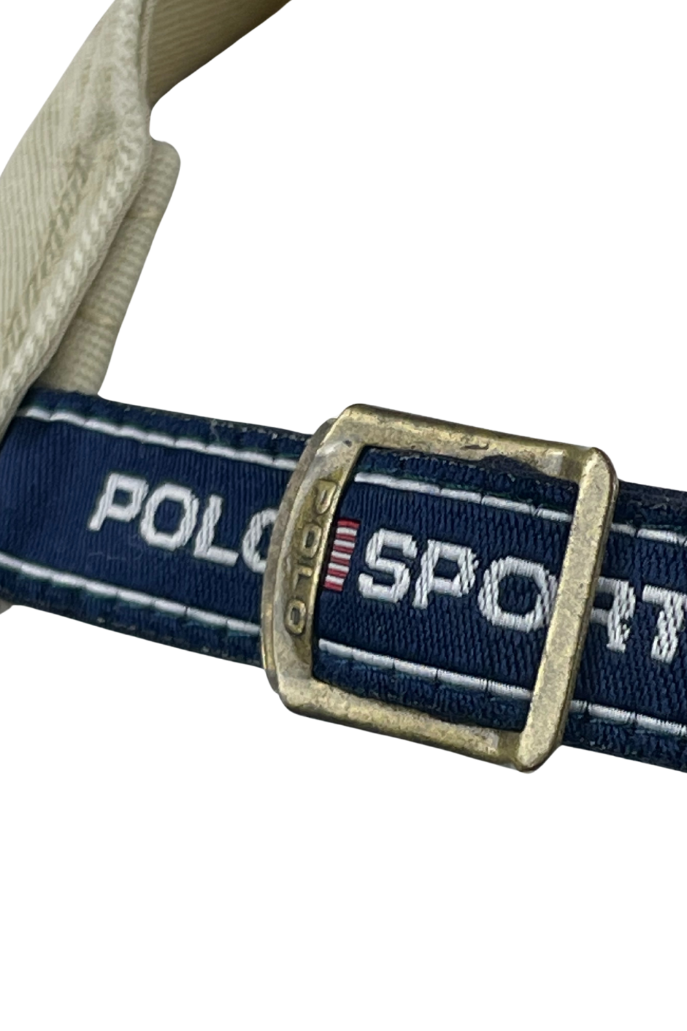 1990s Polo Sport RL “Flag Logo” Cap - Beige, OSFA, Taiwan