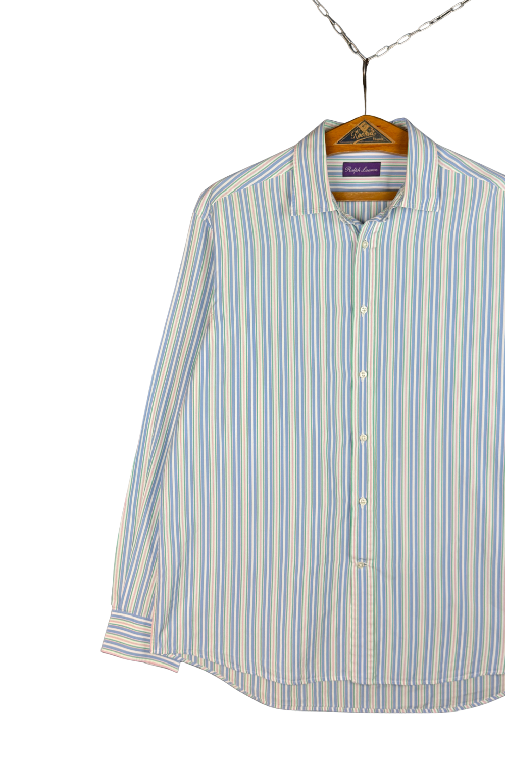 RL Purple Label SS03 Italian Cotton Candy Stripe Shirt - MOP