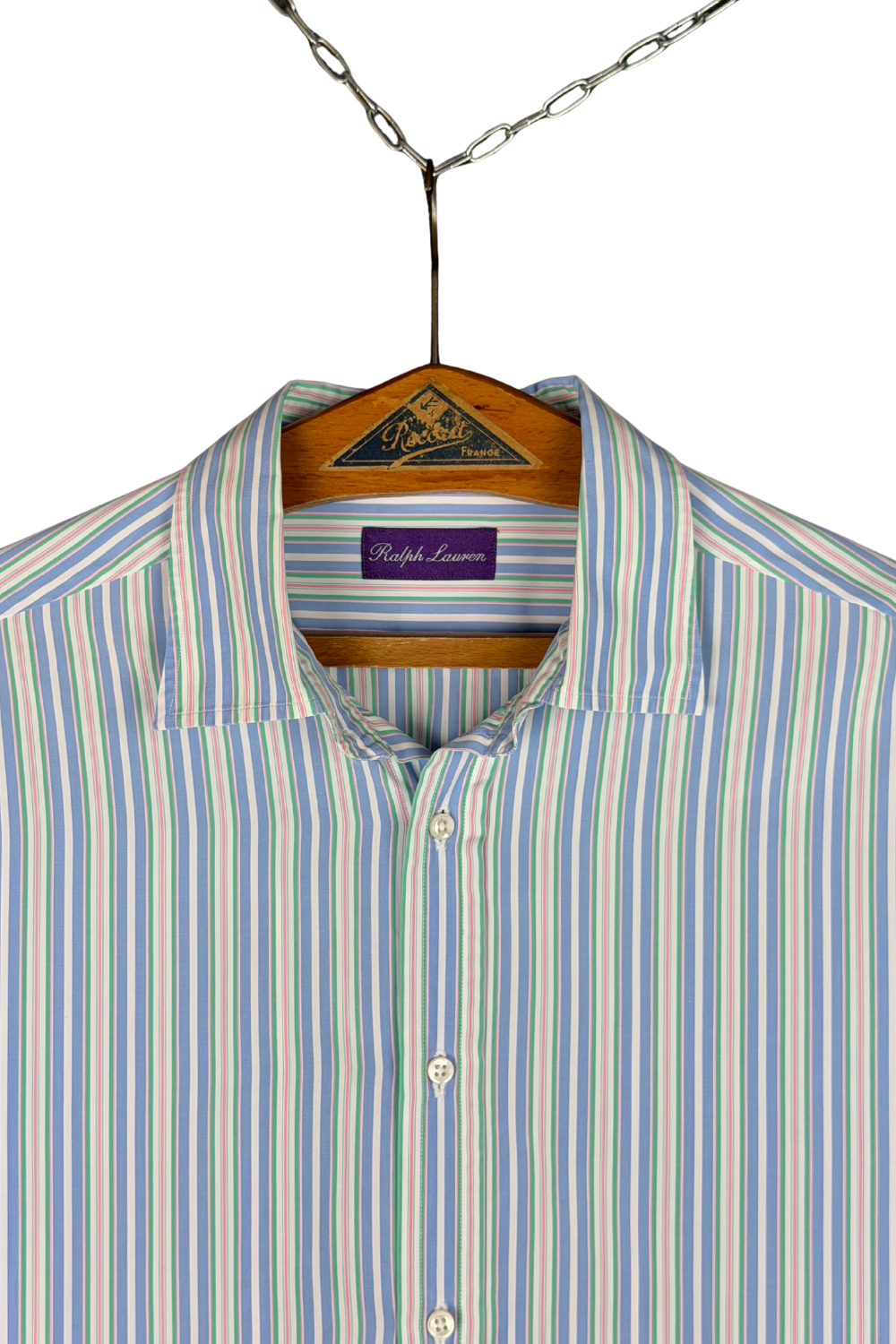 RL Purple Label SS03 Italian Cotton Candy Stripe Shirt - MOP