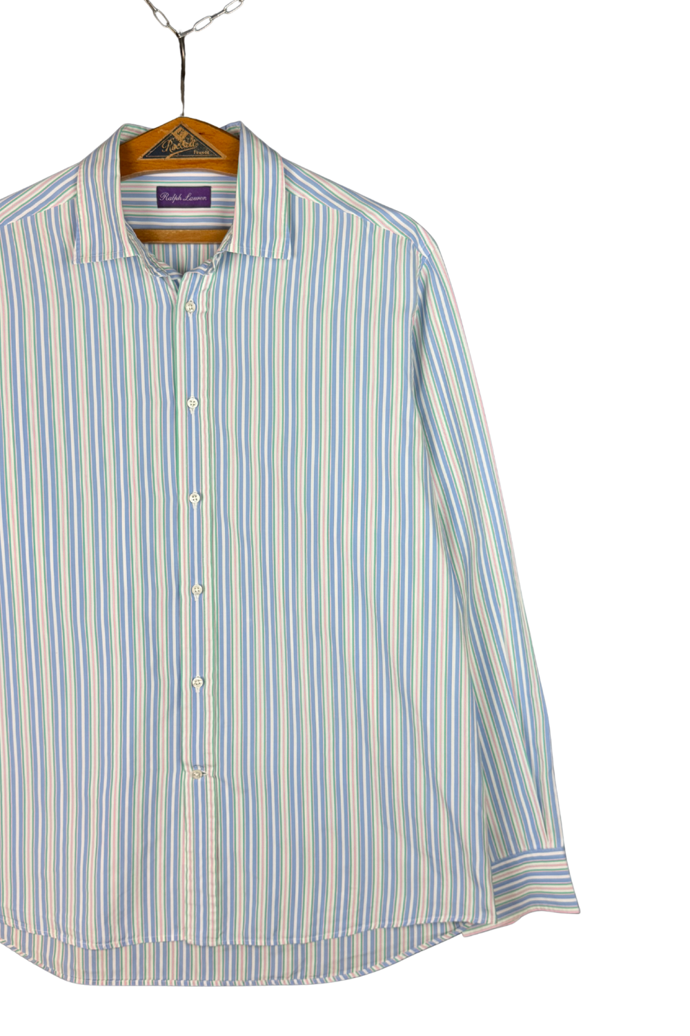 RL Purple Label SS03 Italian Cotton Candy Stripe Shirt - MOP
