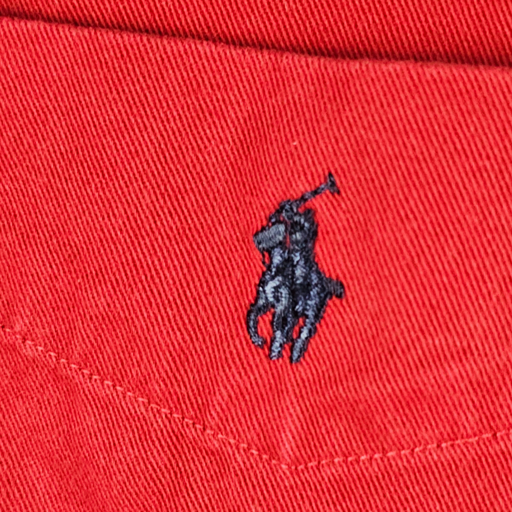 Made in Canada 90s PRL Brushed Crimson Twill Shirt L