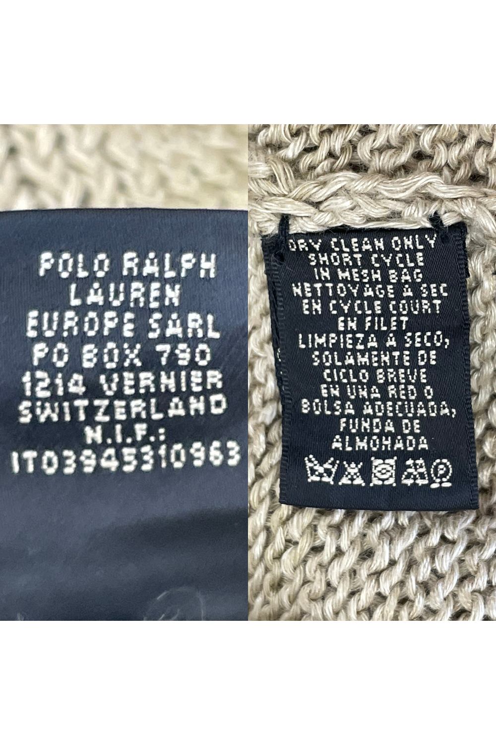 RL Black Label Hand‑Knit Beaded Poncho/Cape – Women’s S