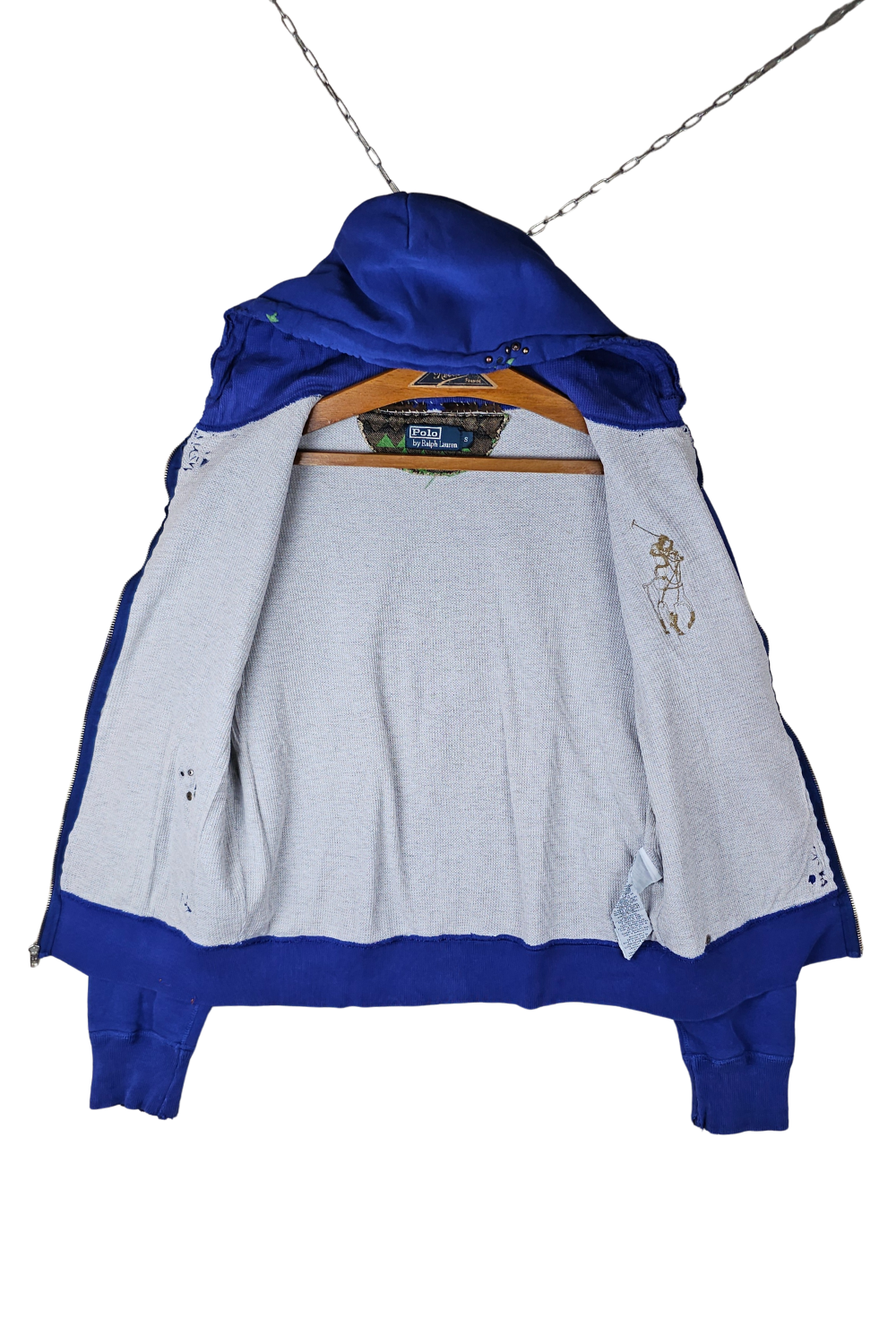 2006 PRL“Big Pony” Thermal-Lined Zip Hoodie - Royal Blue - S