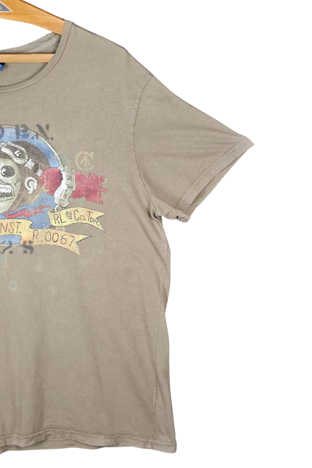 08ss Polo Ralph Lauren RL-67 Flight Instructor Tee - Khaki