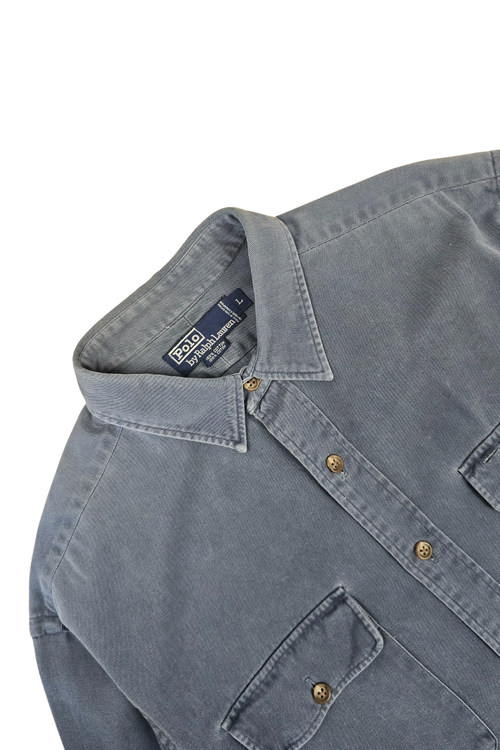 Early-90s Polo RL Garment-Dyed Work Shirt – L / fits XL