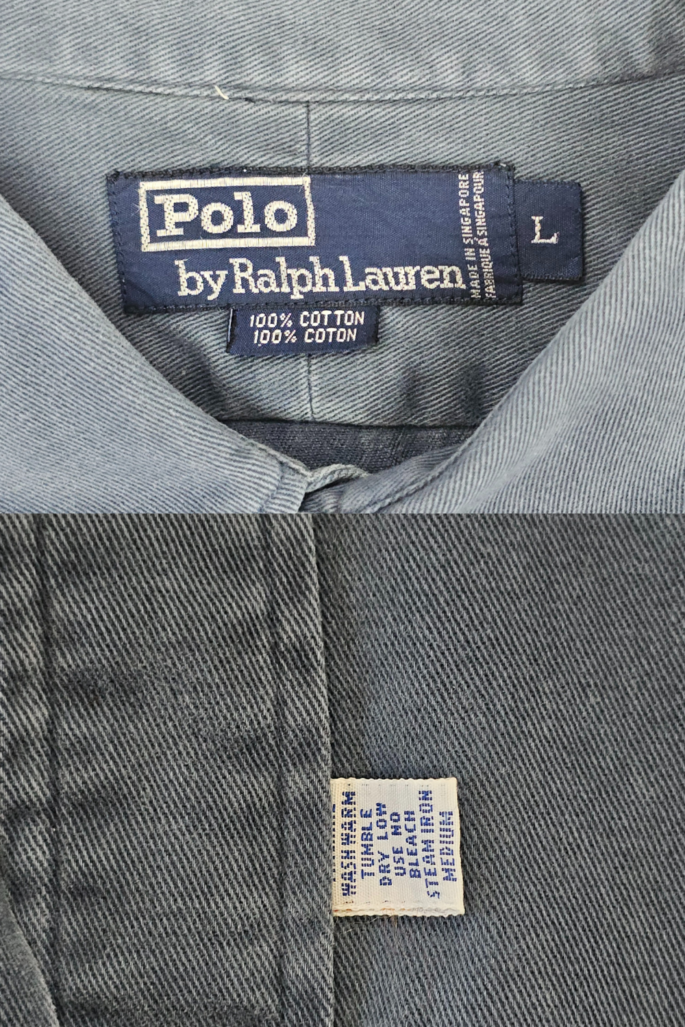 Early-90s Polo RL Garment-Dyed Work Shirt – L / fits XL