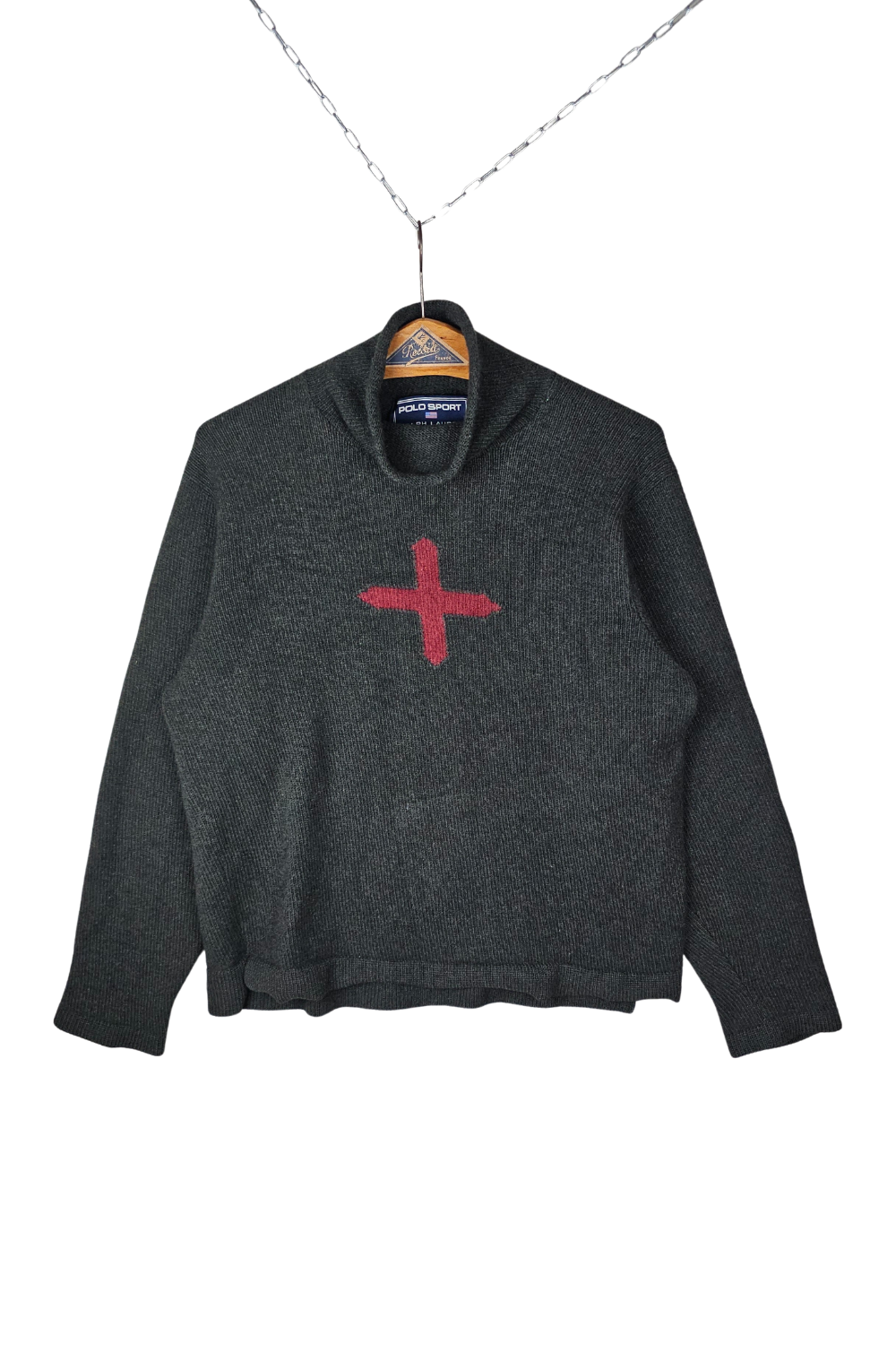 FW96 Polo Sport “Rescue” Lambswool Mock-Neck Knit - HK