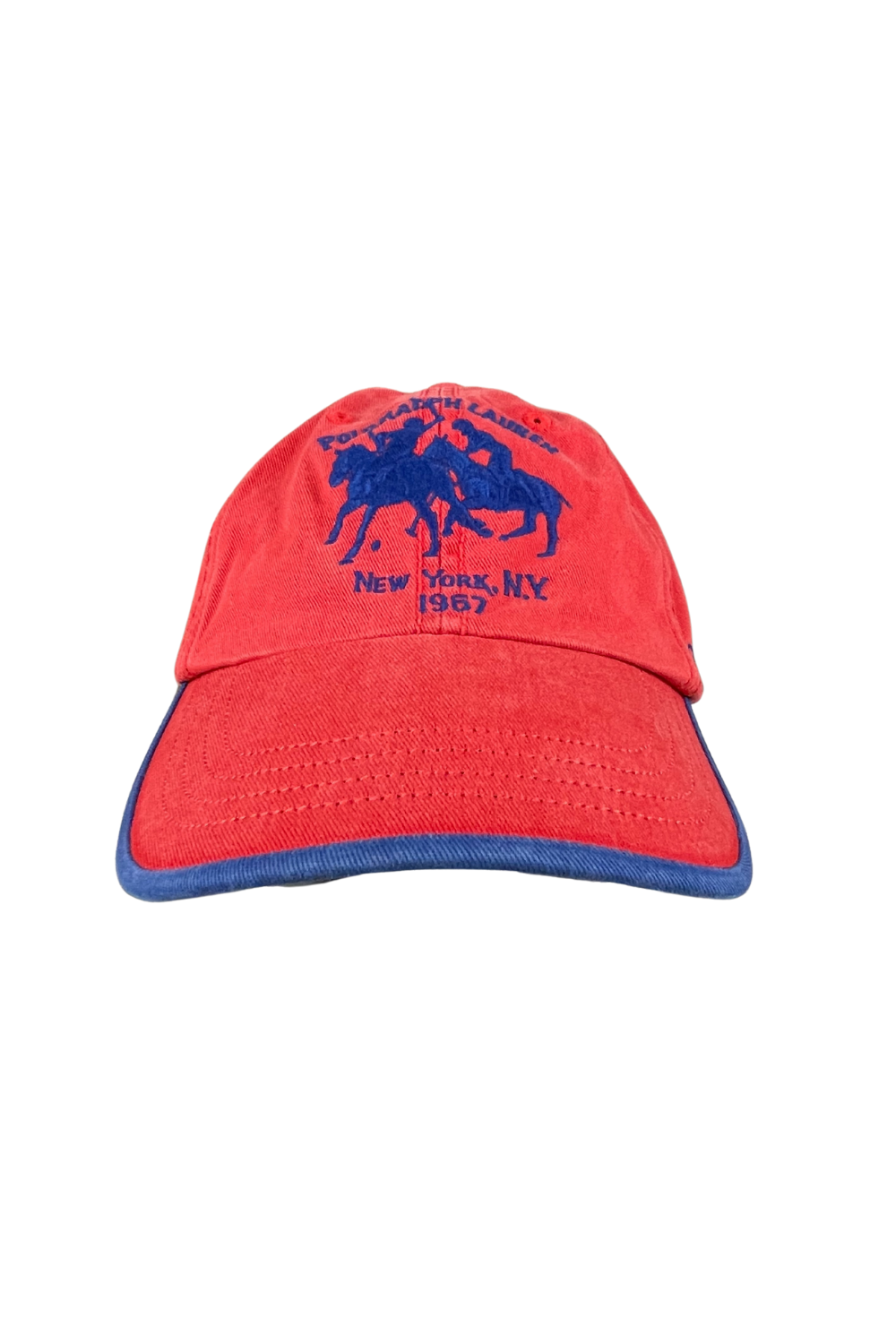 POLO RALPH LAUREN 3-CAP — 2000s ARCHIVE — RED/ROYAL TWO-TONE