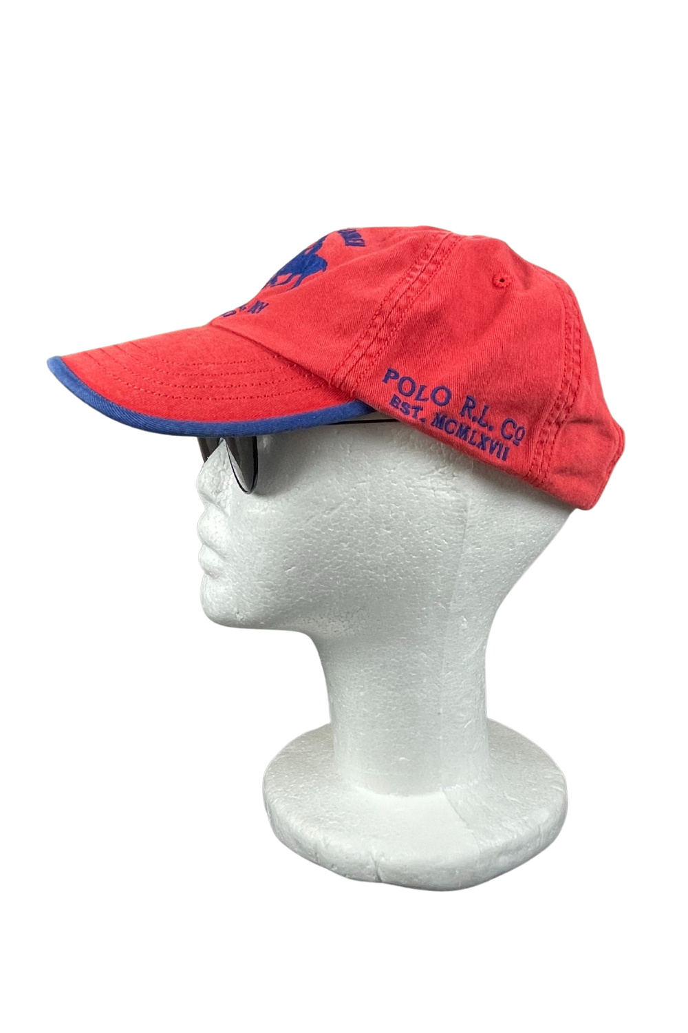 POLO RALPH LAUREN 3-CAP — 2000s ARCHIVE — RED/ROYAL TWO-TONE