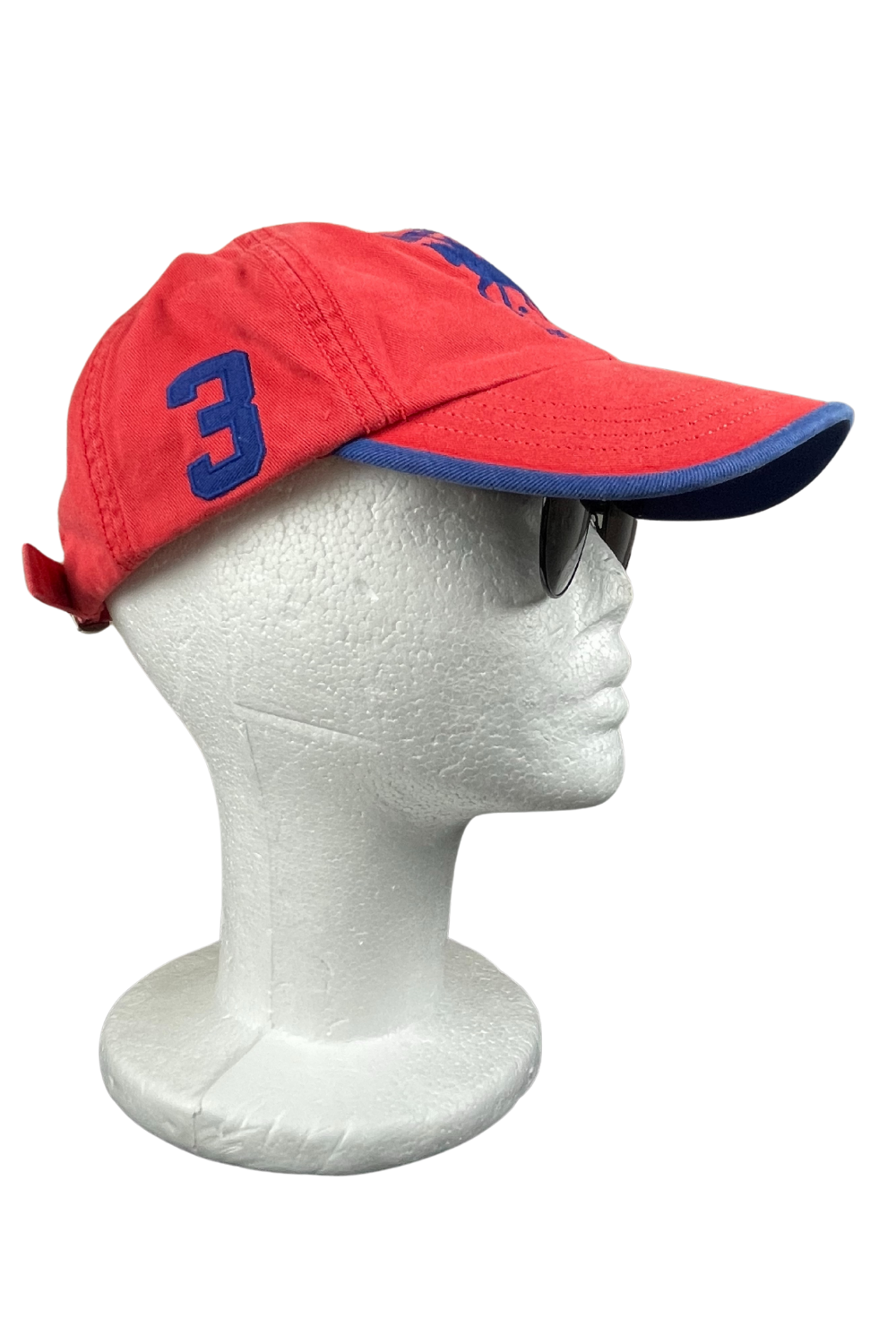 POLO RALPH LAUREN 3-CAP — 2000s ARCHIVE — RED/ROYAL TWO-TONE
